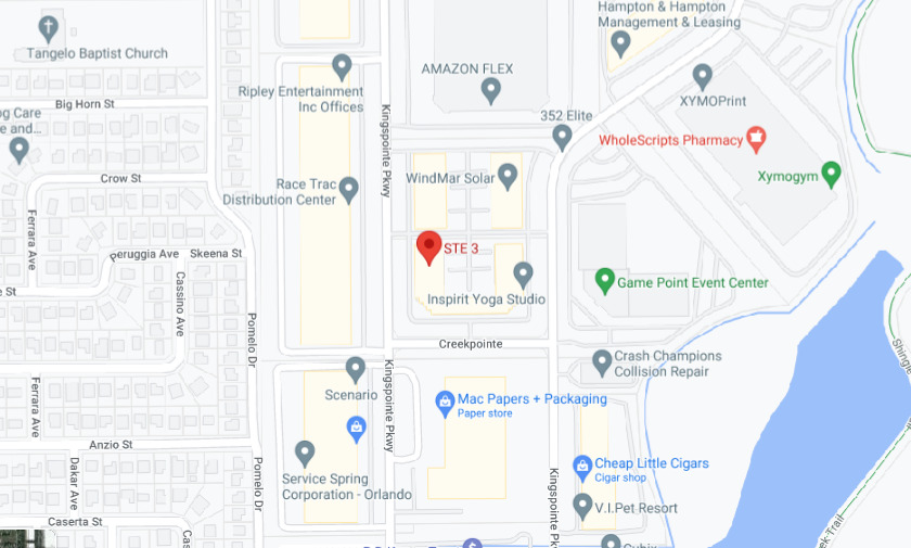 Google Map of 28.458343,-81.438869
